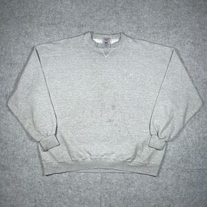 Vintage Russell Athletic Sweater Men's Size 2XL XXL Grey crewneck V Stitch 90s